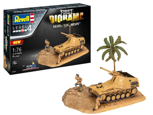 1/76 SDKFZ 124 WESPE TANK DIORAMA SET