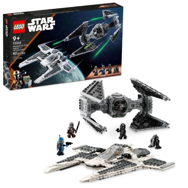 MANDALORIAN FANG FIGHTER VS TIE INTERCEPTOR-STAR WARS
