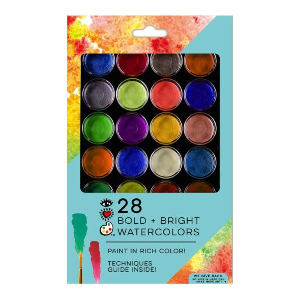 28 BOLD & BRIGHT WATERCOLORS