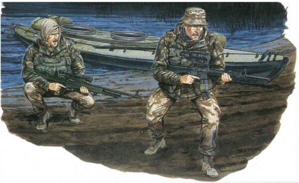 1/35 BRITISH SBS SOLDIERS W KAYAK