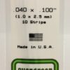 (SALE).040" X .100" OPAQUE WHITE POL