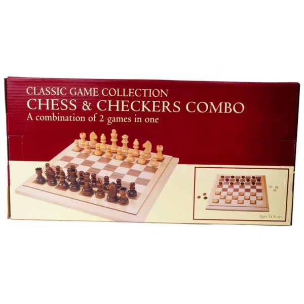 15" FOLDING CHESS & CHECKERS COMBO