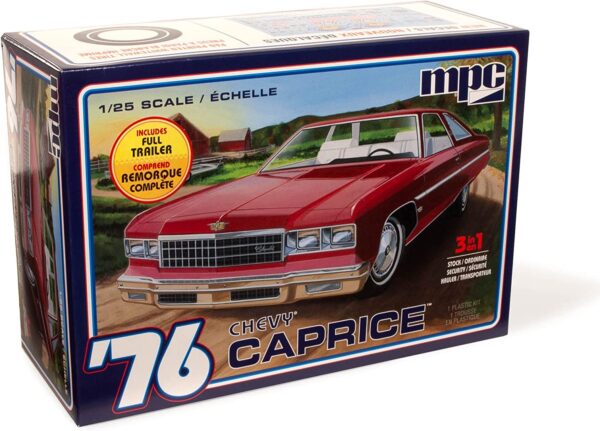 1/25 '76 CHEVY CAPRICE 3 IN 1 W/TRAILER