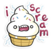 I SCREAM SOFT SERVE SQUISHABLE STICKER