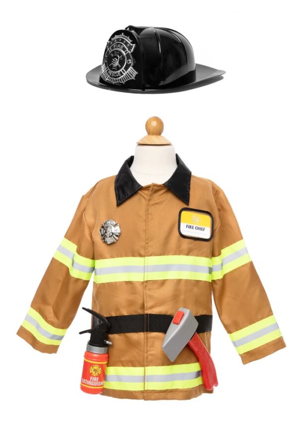 TAN FIREFIGHTER COSTUME-SIZE 5-6