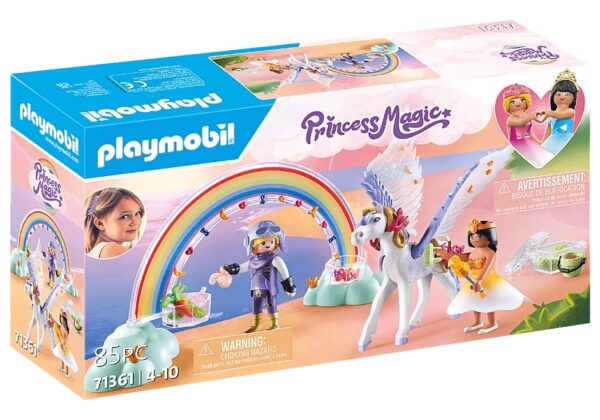 PEGASUS WITH RAINBOW IN THE CLOUDS
