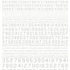 NUMBERS 45 DGRE USA GOTHIC WHI