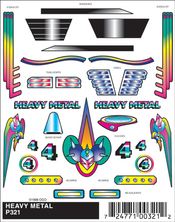 HEAVY METAL STICK-ON DECALS