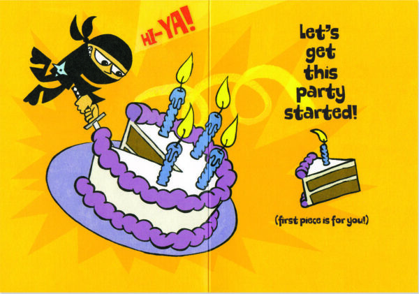NINJA BIRTHDAY CARD - Image 2