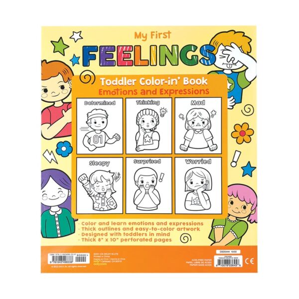 MY FIRST FEELINGS TODDLER COLOR-IN' BOOK - Image 4