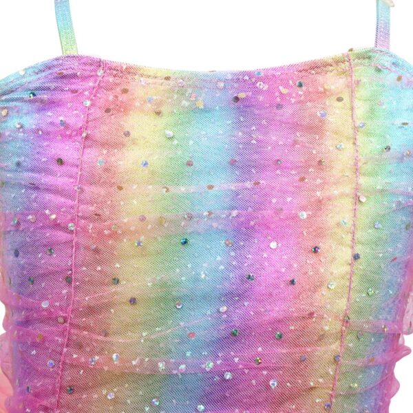 Sparkle Ballet Tutu Size 3/4 Rainbow Ruched Sparkle Ballet Tutu Size 3/4 Rainbow Ruched