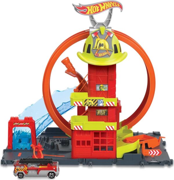 HOT WHEELS SUPER LOOP FIRE STATION