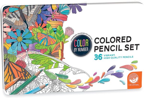 COLOR BY NUMBER COLORED PENCIL SET-36 PC