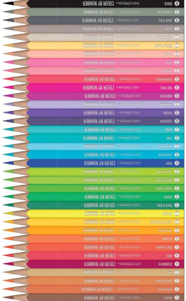 COLOR BY NUMBER COLORED PENCIL SET-36 PC - Image 2