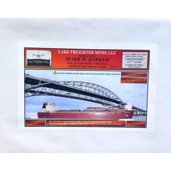 MARK W. BARKER FREIGHTER PAPER KIT 15" L
