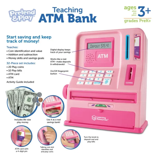 TEACHING ATM BANK-PINK - Image 4