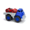 FLATBED TRUCK W/RED RACE CAR-GREEN TOYS