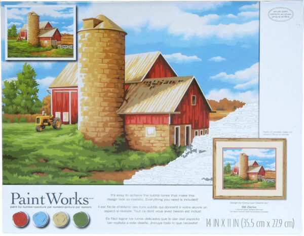 ON THE FARM PAINT BY NUMBER 14"X11"