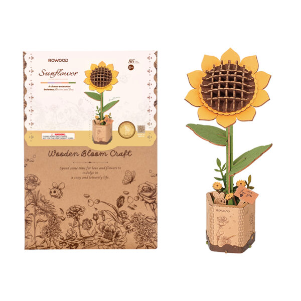 SUNFLOWER WOODEN BLOOM CRAFT BY ROWOOD - Image 7
