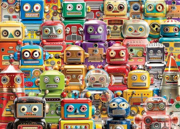 RETRO ROBOTS 500PC LARGE PCS - Image 2