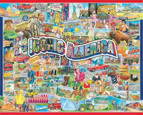 ICONIC AMERICA COLLAGE 1000PC - Image 2