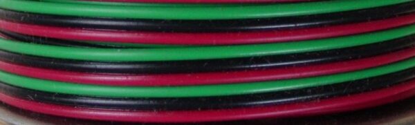 RED-GREEN-BLACK 3 CONDUCTOR 22GA 16' WIR
