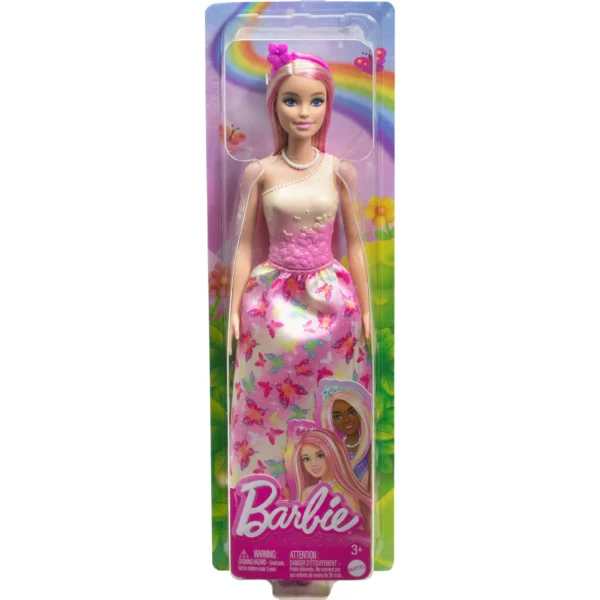 BARBIE ROYAL DOLL W/PINK HAIR & BUTTERFLY SKIRT - Image 5