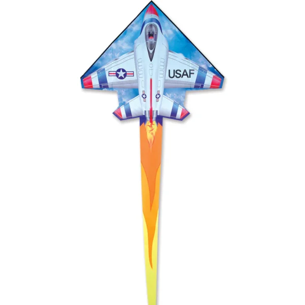 53"X132" F-16 THUNDERBIRD 2D JET NYLON KITE
