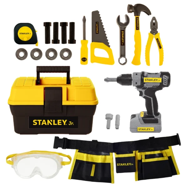 STANLEY JR. MEGA KIDS' TOOLBOX & TOY TOOL SET W/DRILL - Image 2