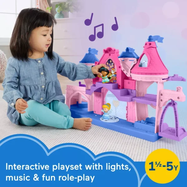 DISNEY PRINCESS LITTLE PEOPLE MAGIC LIGHTS & DANCING CASTLE - Image 2