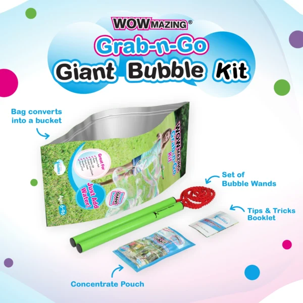 WOWMAZING GRAB-N-GO GIANT BUBBLES KIT