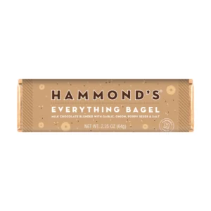 HAMMOND'S EVERYTHING BAGEL MILK CHOCOLATE BAR 2.25OZ
