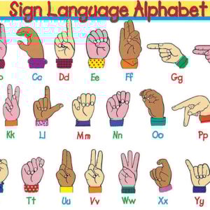 SIGN LANGUAGE ALPHABET PLACEMAT