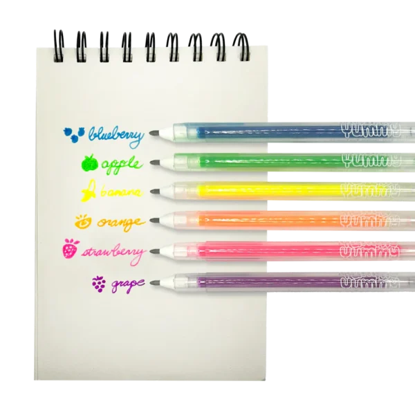 YUMMY YUMMY 6 SCENTED NEON GEL PENS - Image 2
