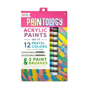 PAINTOLOGY ACRYLIC PAINTS-12 PASTEL COLORS
