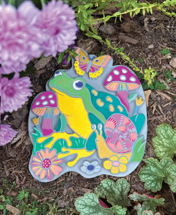 MARKER BY NUMBER-GARDEN STONE FROG & MUSHROOM - Image 3