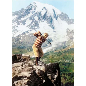 GOLFER ON CLIFF