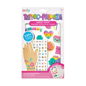 TATTOO PALOOZA: TEMPORARY TATTOOS 7 NAIL STICKERS-SWEET SHOP (4)