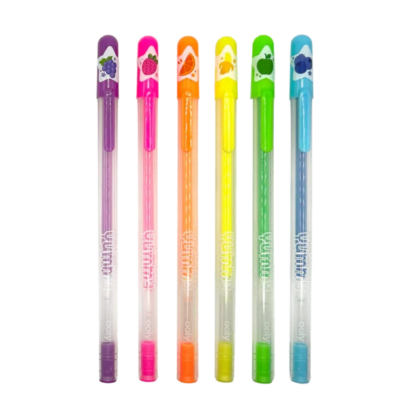 YUMMY YUMMY 6 SCENTED NEON GEL PENS - Image 3