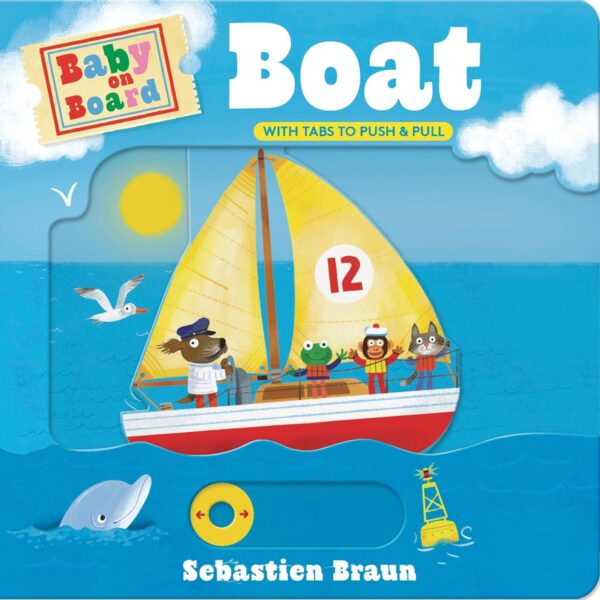 BABY ON BOARD BOAT W/TABS/PUSH & PULL