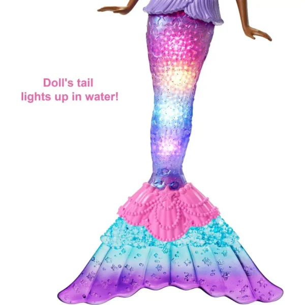 BARBIE DREAMTOPIA TWINKLE LIGHTS MERMAID-DARK SKN - Image 3