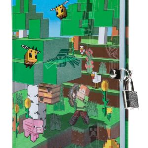 MINECRAFT MOBS AT NIGHT LOCK & KEY DIARY