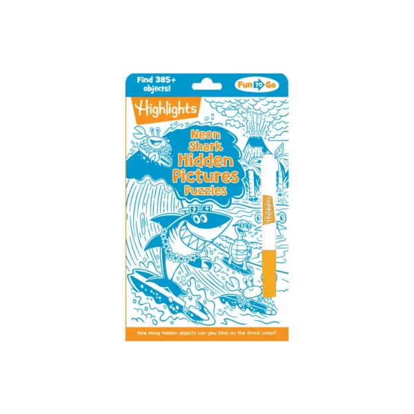 HIGHLIGHTS SHARK NEON HIDDEN PICTURES PUZZLES