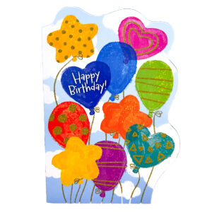 SHAPED BALLOONS BIRTHDAY CARD