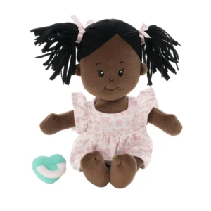 LOVE, STELLA SOFT DOLL BROWN W/BLACK PIGTAILS