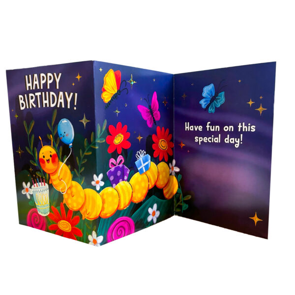 CATERPILLAR W/BALLOON BIRTHDAY CARD - Image 2
