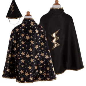 REVERSIBLE WIZARD CAPE & HAT SIZE 4-6