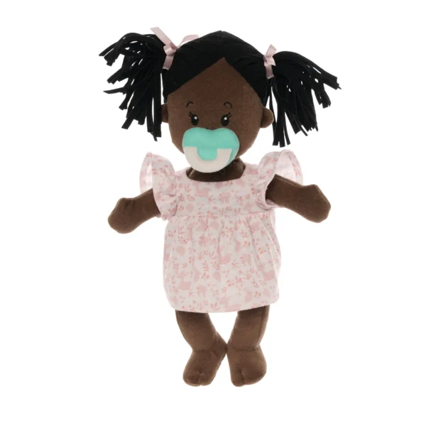 LOVE, STELLA SOFT DOLL BROWN W/BLACK PIGTAILS - Image 2