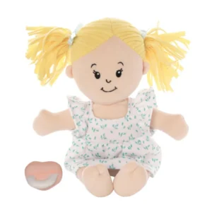 LOVE, STELLA SOFT DOLL PEACH W/BLONDE PIGTAILS