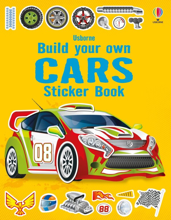 USBORNE BUILD YOUR OWN CARS STICKER BOOK